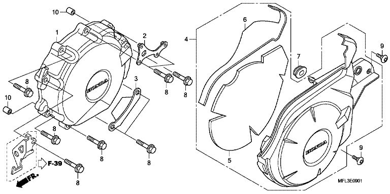 Couvercle de generateur c.a. (cbr1000ra) No 1