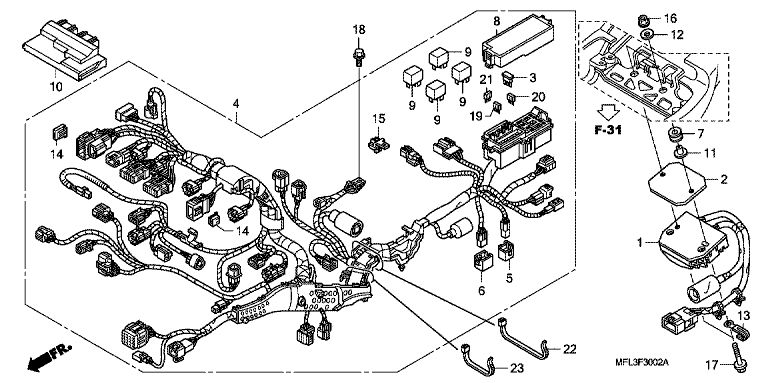 Faisceau des fils (cbr1000ra) No 1