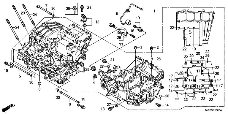 Carter moteur No 2945