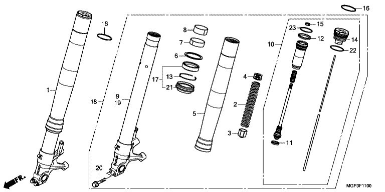 Fourchette avant (cbr1000rr/ra) No 3